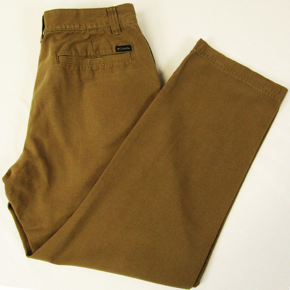 Columbia 36x32 Kaki 5 Pocket Zip Pants